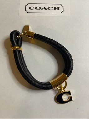 Coach Bracelet in Black and Gold